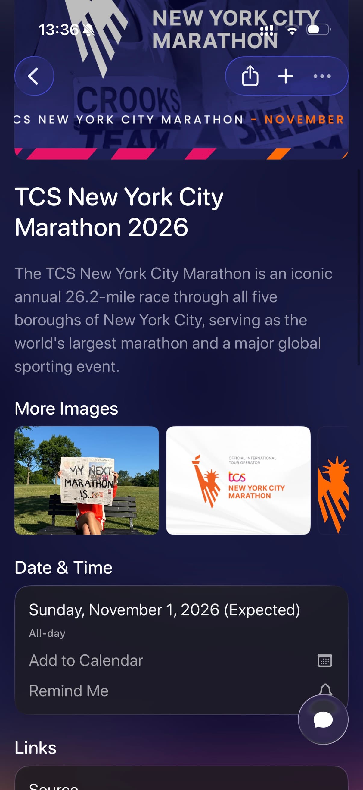 An event screenshot saved as a searchable Tote